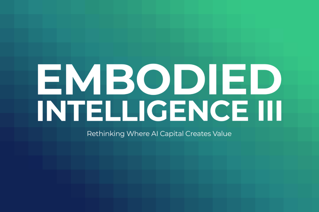 Embodied Intelligence III: Where the next Dollar of AI Capital should go